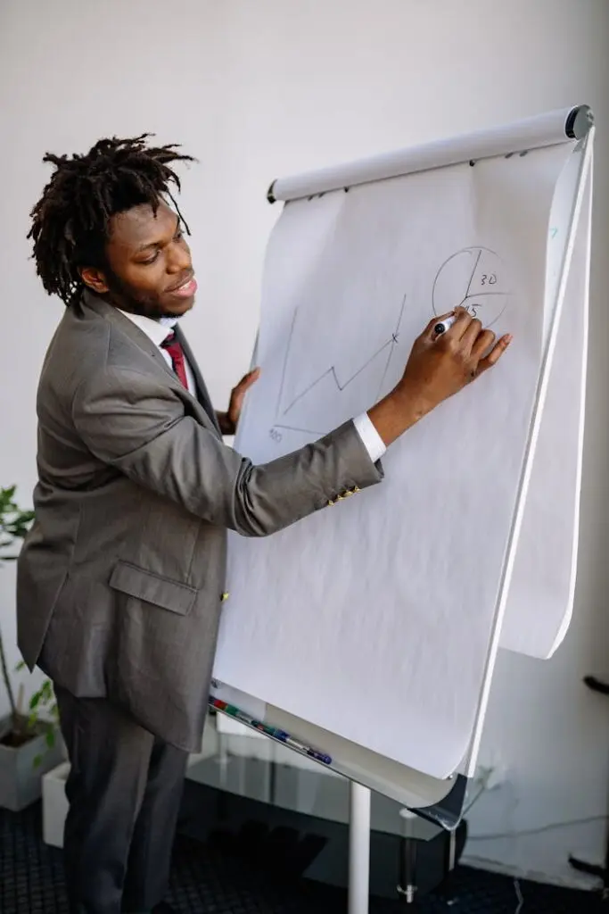 pexels-photo-7793190 Professional man explaining charts during a business presentation indoors.